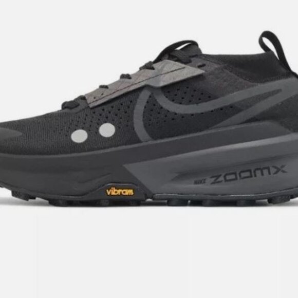 Nike ZoomX Zegama Trail Shoes Mens Black Gray Vibram MegaGrip - Picture 3 of 6